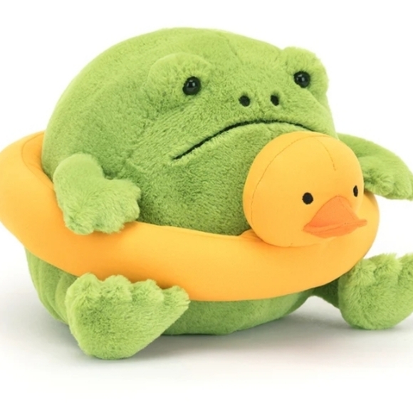 Jellycat | Toys | Nwt Jellycat Ricky Rain Frog Rubber Ducky Ring Htf ...